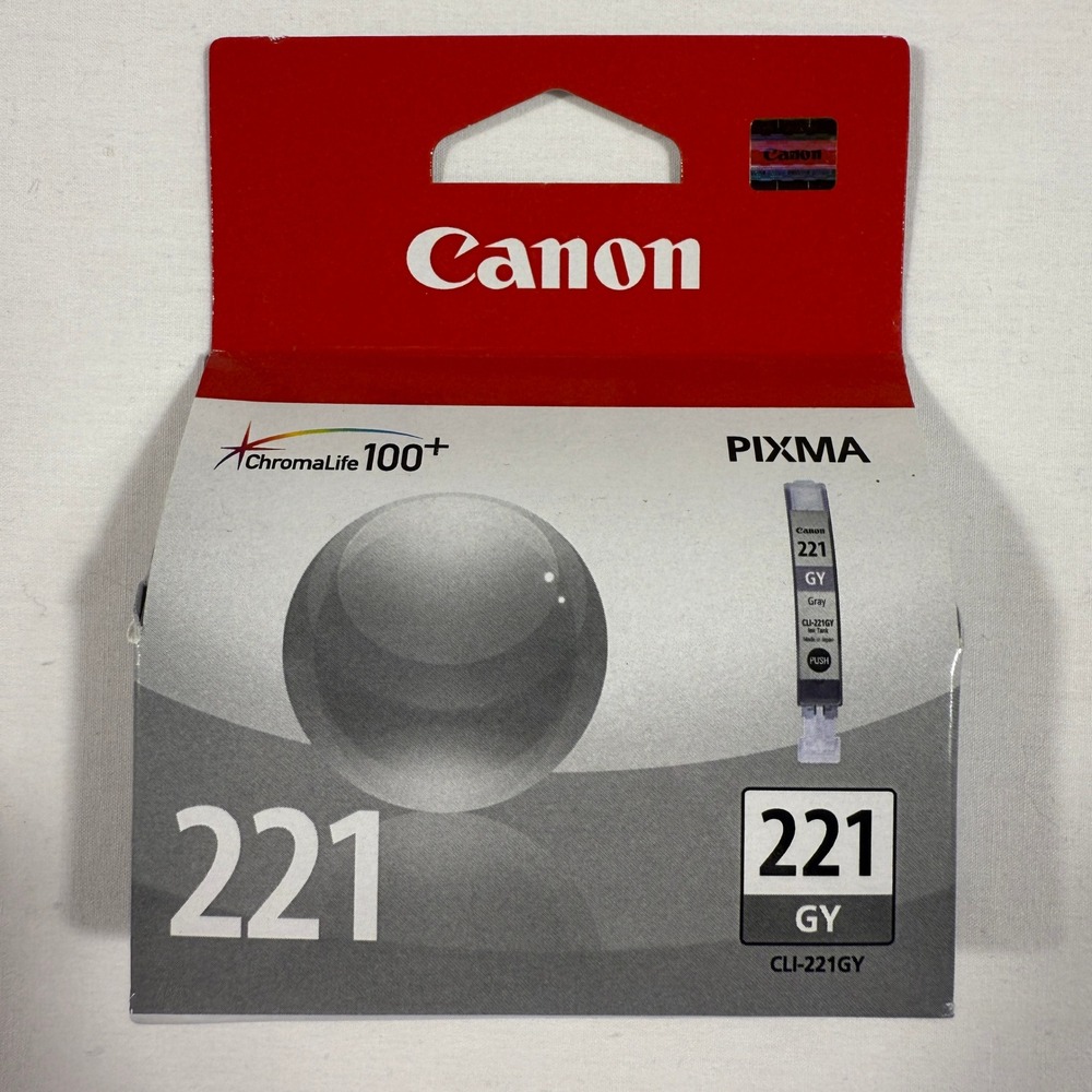 NEW IN BOX SEALED Canon CLI-221GY Gray Ink Tank PIXMA‎ MP980 MP990 2950B001 OEM